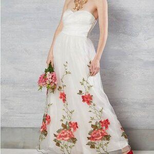 Size 2 Embroidered Floral Tulle Dress